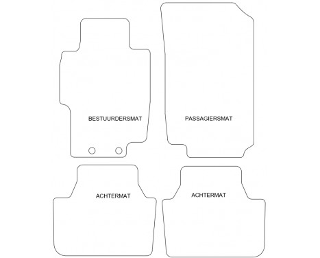 Velor car mats Honda Accord 2002-2006 4-piece, Image 2