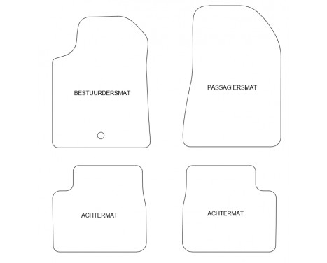 Velor car mats suitable for Alfa Romeo Giulietta 2010-201, Image 2