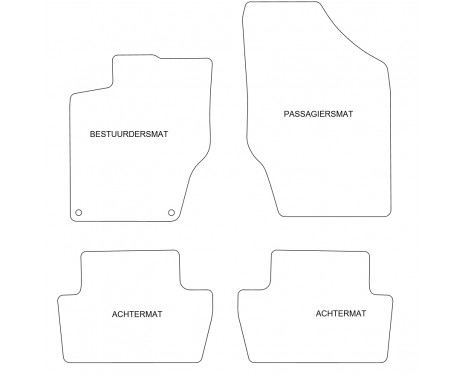 Velor car mats suitable for Citroen C4 / DS4 2011- 4-deli, Image 2