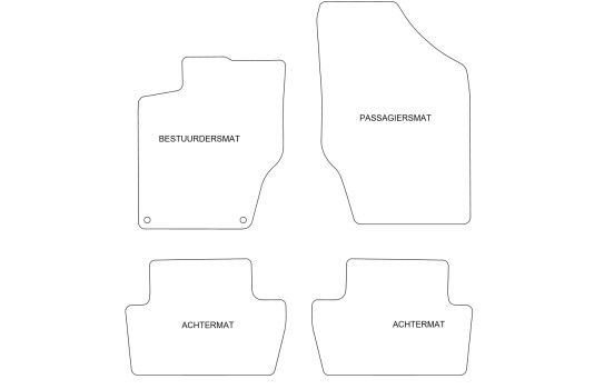 Velor car mats suitable for Citroen C4 / DS4 2011- 4-deli, Image 2