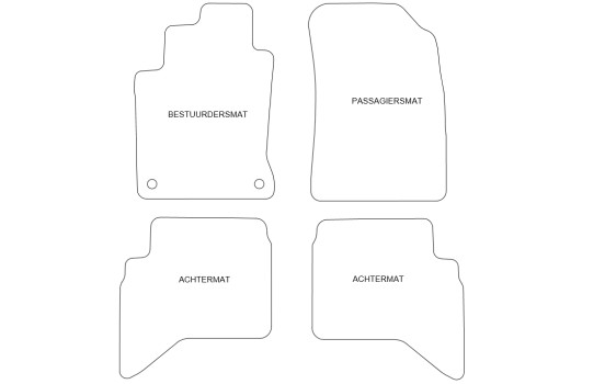 Velor car mats suitable for Daihatsu Terios 2006-4-piece, Image 2