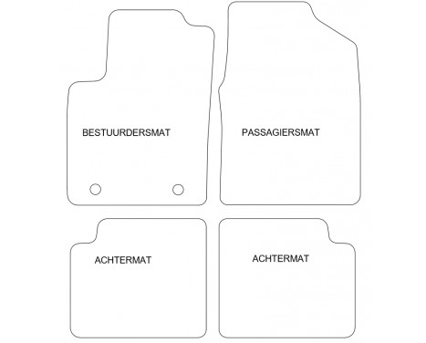 Velor car mats suitable for Ford Ka 2008- 4-piece, Image 2