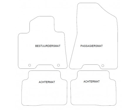Velor car mats suitable for Hyundai Tucson 2015-2019 4-de, Image 2