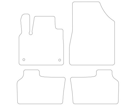 Velor car mats suitable for Mercedes Benz Citan Tourer 21-4-piece, Image 2