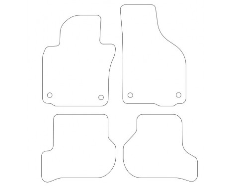 Velor car mats suitable for VW Golf V / Jetta 2003-2007 4, Image 2