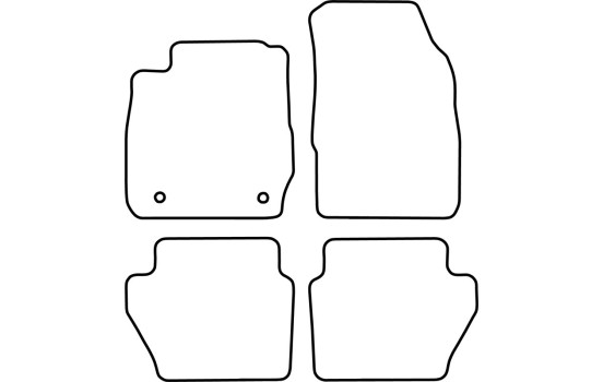 Velour car mats suitable for Ford Fiesta 2013, Image 6