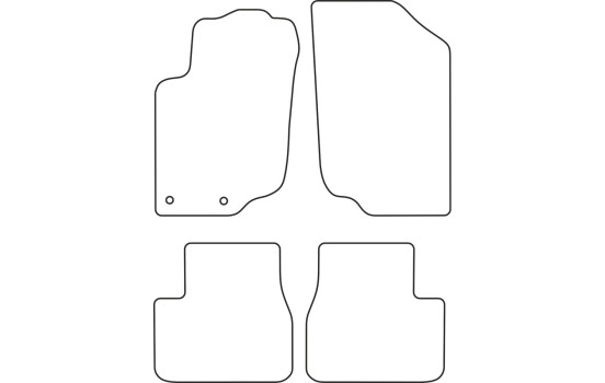 Velour car mats suitable for Peugeot 207 2006, Image 6
