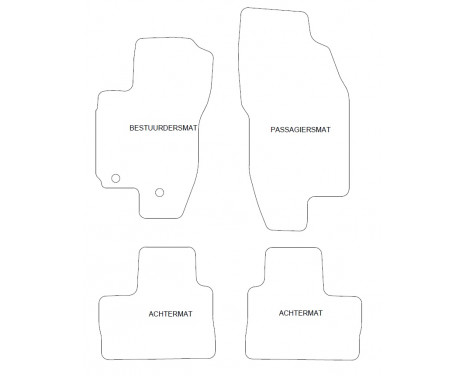 Velours car mats Alfa Romeo 156 1997- 4-parts, Image 2