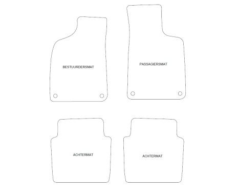 Velours car mats Alfa Romeo SUD 4-piece, Image 2