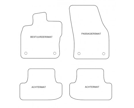 Velours car mats Audi Q2 2016- 4-piece, Image 2