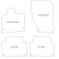 Velours car mats Audi Q7 2006- 4-parts, Thumbnail 2