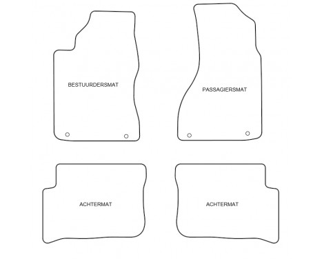 Velours car mats Audi V8 4-piece, Image 2