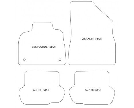 Velours car mats Citroen DS5 2012- 4-pieces, Image 2