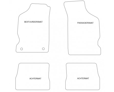Velours car mats Citroen Saxo 2000-2003 4-piece, Image 2