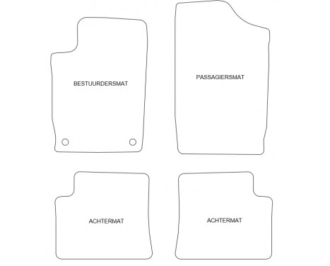 Velours car mats Citroen Xsara 1999-2006 4-piece, Image 2