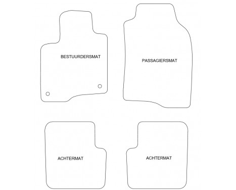Velours car mats Fiat Panda 2012- 4-pieces, Image 2