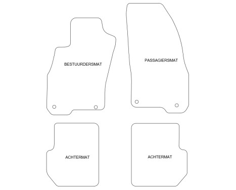 Velours car mats Fiat Punto Evo 2010- 4-piece, Image 2