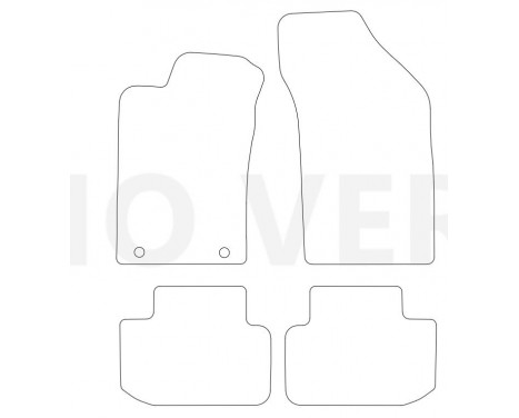 Velours Car Mats for Alfa Romeo GT 2004- 4-piece, Image 2