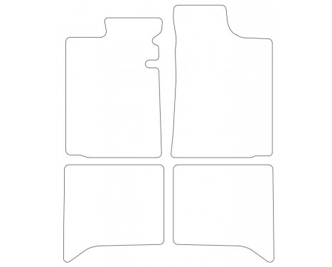 Velours Car Mats for BMW 1500, 1600, 1800, 2002 / 61-72 / 4 parts, Image 2