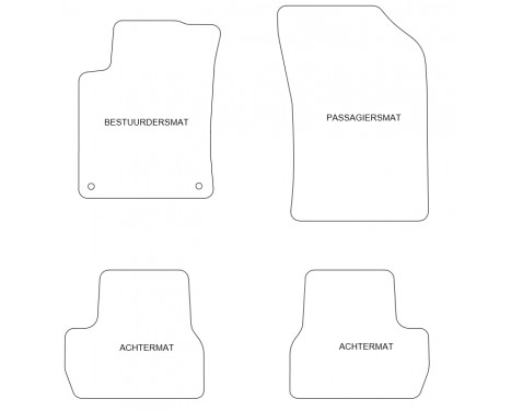 Velours Car Mats for Citroen C3 / DS3 2010- 4-piece, Image 3