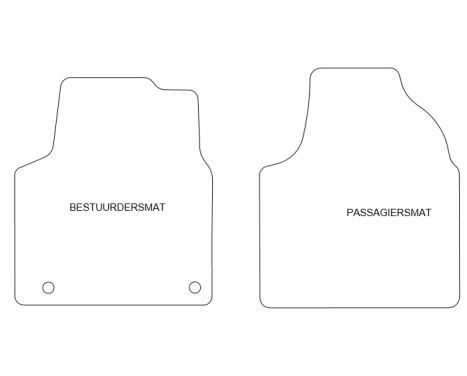 Velours Car Mats for Citroen Jumpy 2003-2007 2-piece, Image 2