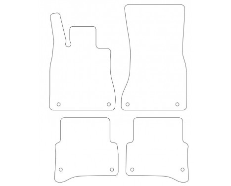 Velours Car mats for Mercedes S-class W223 short 2020- 4-piece, Image 2