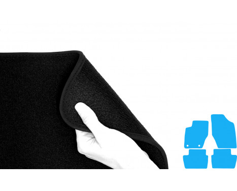 Velours Car Mats for Peugeot 307, Citroen C4 2001-2009 4-piece, Image 3