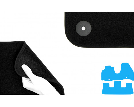 Velours Car Mats for Peugeot 807 2003- 2-piece, Image 3