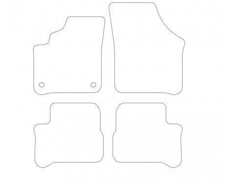 Velours Car Mats for VW UP! Electric 2019- 4 parts, Image 2