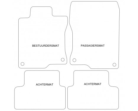 Velours car mats Honda Accord 2013- 4-piece, Image 2