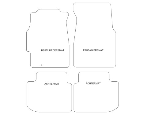 Velours car mats Honda Civic 2/3/4 drs 1999 4-piece, Image 2