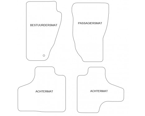 Velours car mats Jeep Patriot 2006- 4-parts, Image 2