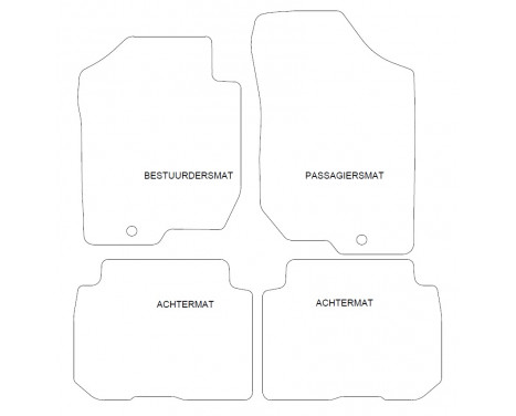 Velours car mats Kia Carens 2006-2012 4-piece, Image 2