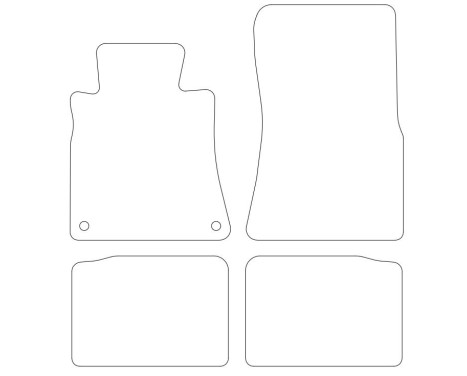 Velours car mats Mercedes-Benz SEC W126 4-piece, Image 2