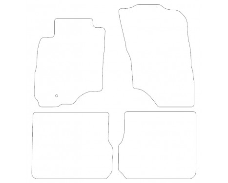 Velours car mats Mitsubishi Outlander I 2003-2006 4-part, Image 2