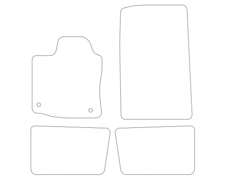 Velours car mats Renault Twingo II 2007-2011 4-piece, Image 2