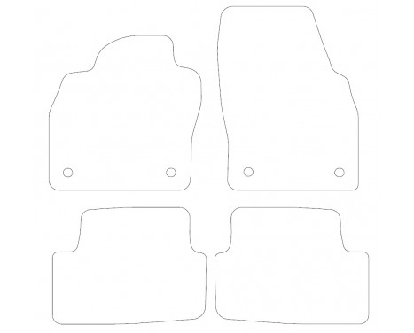 Velours car mats suitable for Audi A1 2019- 4-piece, Image 2