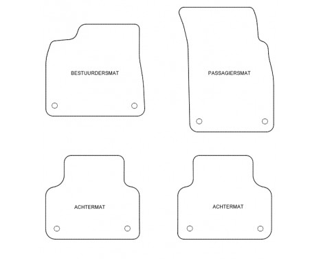 Velours car mats suitable for Audi Q7 2015- 4-piece, Image 2