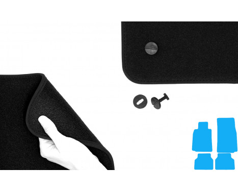Velours car mats suitable for BMW 5-Series E39 1996-2003 4-d, Image 3