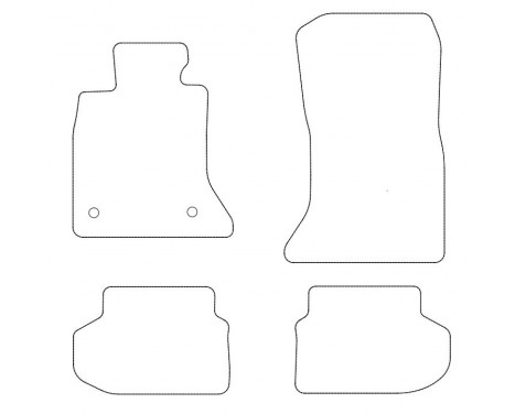 Velours car mats suitable for BMW 5-Series F10 2014- 4-piece, Image 2