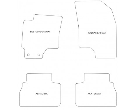 Velours car mats suitable for Chevrolet Epica 2006- 4-piece, Image 2