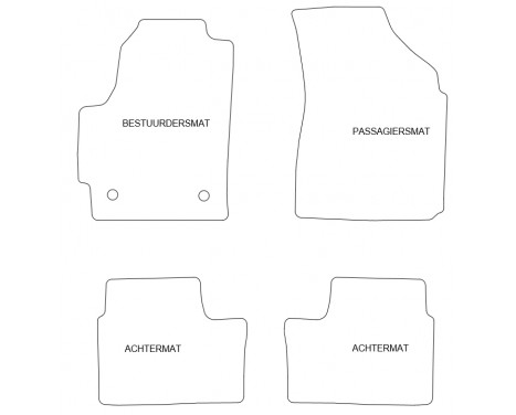 Velours car mats suitable for Chevrolet Matiz 2000-2005 4-d, Image 2