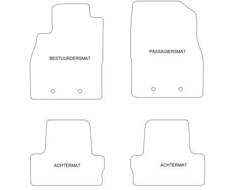 Velours car mats suitable for Chevrolet Volt 2012- 4-piece, Image 2