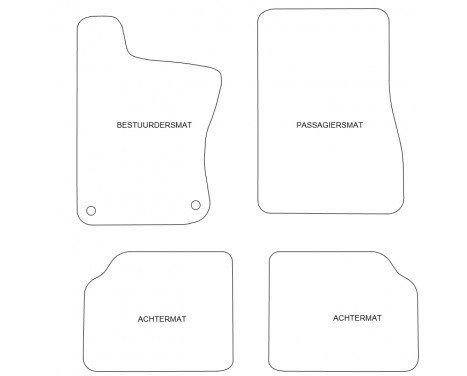 Velours car mats suitable for Citroen BX 1982-1995 4-piece, Image 2