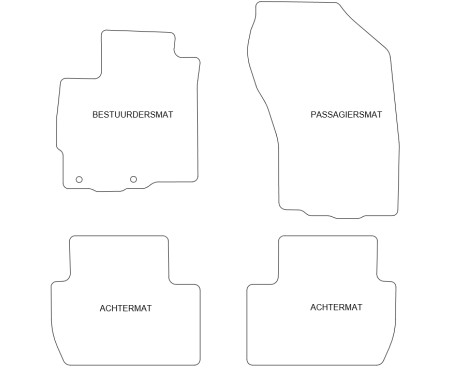 Velours car mats suitable for Citroen C-Crosser, Peugeot 40, Image 2