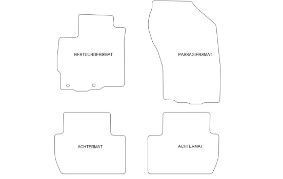 Velours car mats suitable for Citroen C-Crosser, Peugeot 40, Image 2