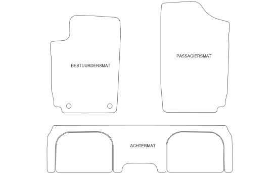 Velours car mats suitable for Citroen Xsara Picasso 1999-20, Image 2