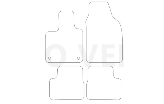 Velours car mats suitable for Fiat 500E 2020- 4-piece, Image 2