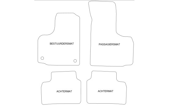 Velours car mats suitable for Fiat Doblo 2002-2009 4-piece, Image 2