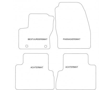 Velours car mats suitable for Ford C-Max 2011-2013 4-piece, Image 2